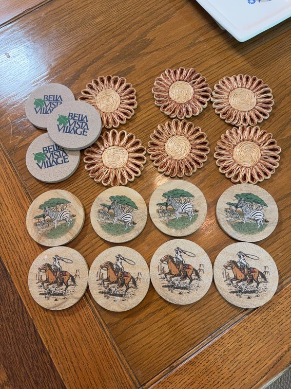 Set of 17 Decorative Drink Coasters