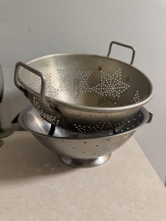 Metal Colanders with Handles