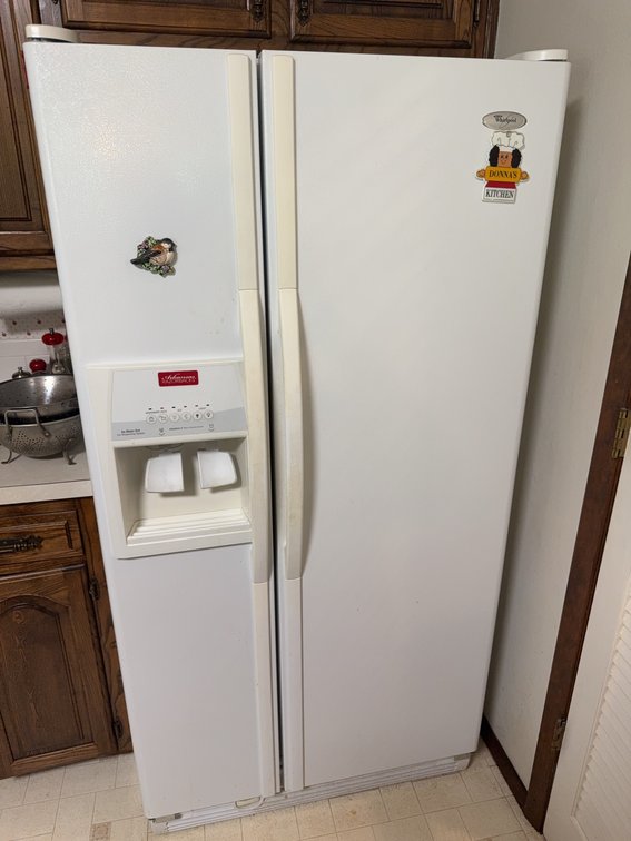 Whirlpool Side-by-Side Refrigerator with Ice and Water Dispenser