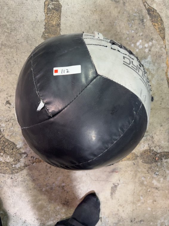 Dynamax 14 Pound Medicine Ball, Black and White