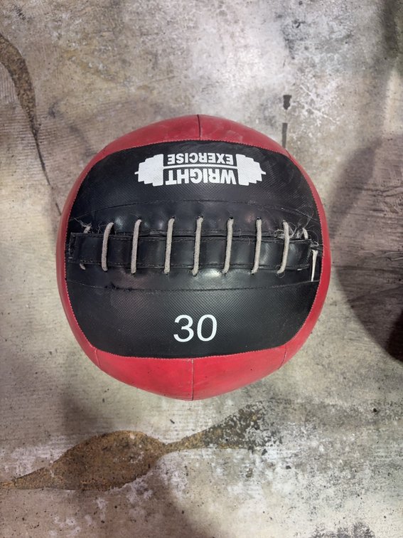 Wright Exercise 30 Pound Leather Medicine Ball