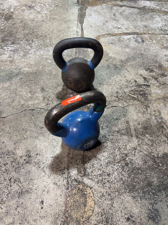 Cast Iron Kettlebells, 20 LB and Unmarked
