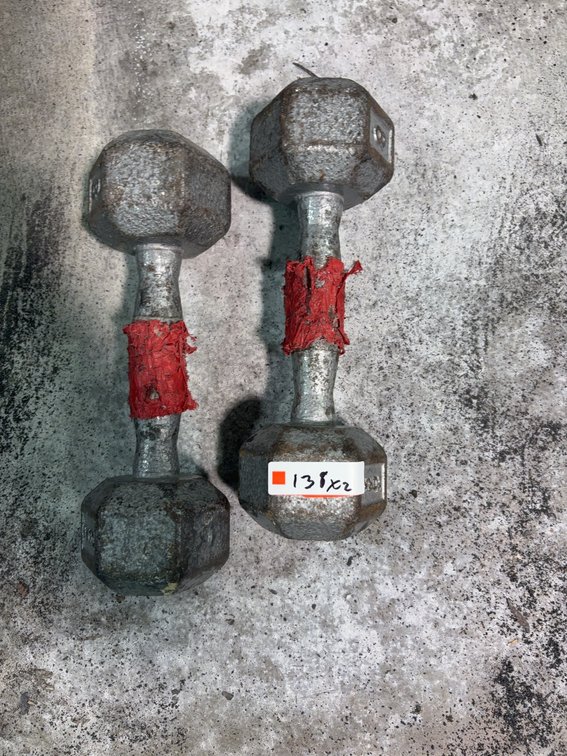 8 Pound Hex Dumbbells with Metal Grip