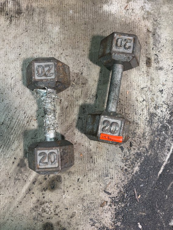 20 Lb Cast Iron Hex Dumbbells