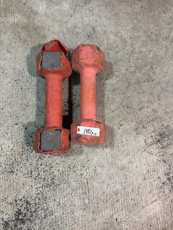 8 lb Rubber-Coated Hex Dumbbells