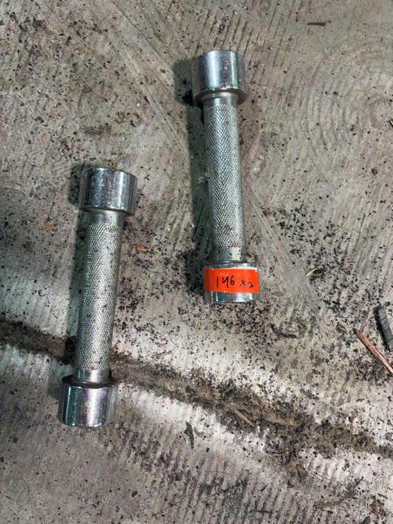 2 Pound Chrome Dumbbells with Knurled Grip