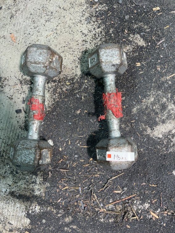 8 Pound Hex Dumbbells, Cast Iron Construction