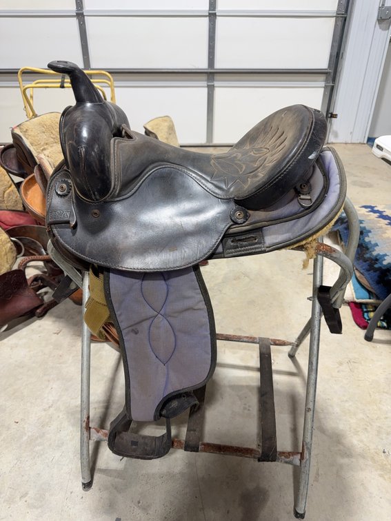Bighorn Western Saddle 15-Inch Seat Black Leather