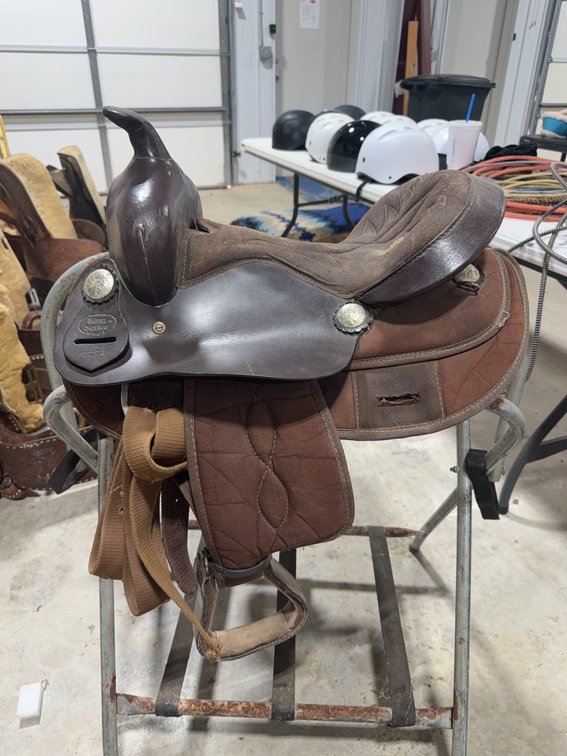 King Series KS274 Western Saddle 14-Inch Brown Synthetic Leather