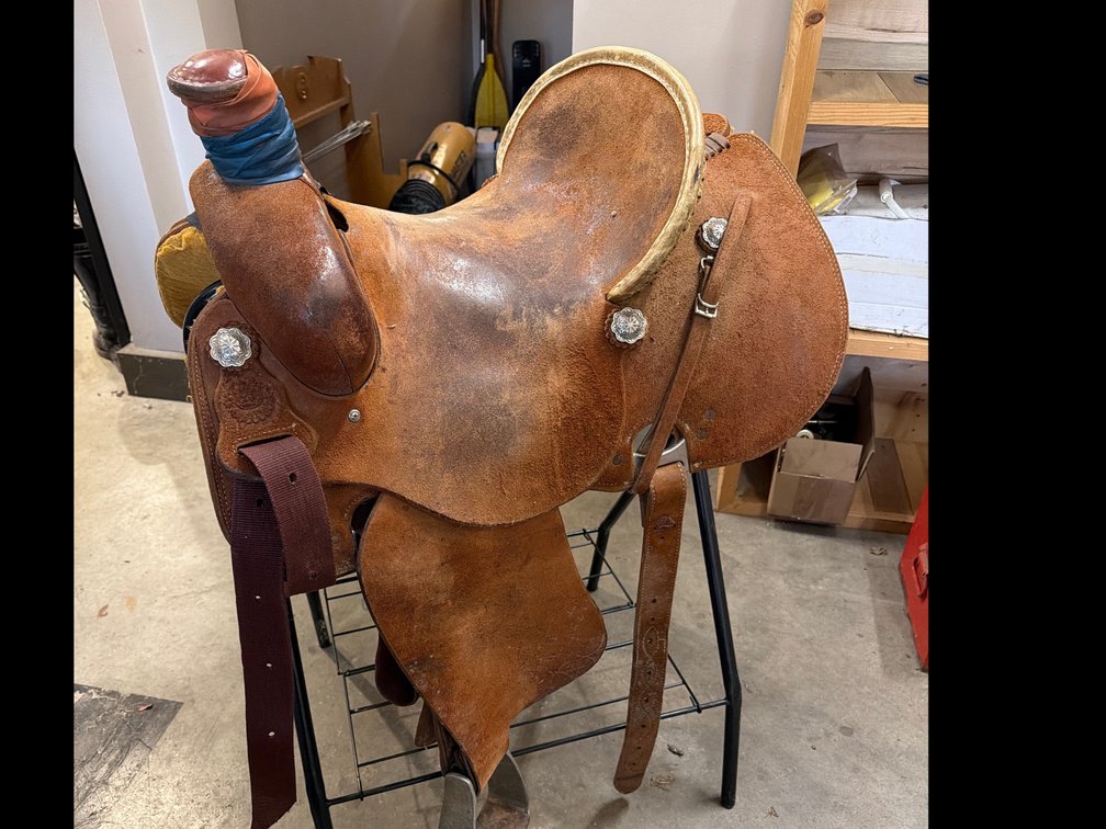 Bob Marrs Maker Roughout Leather Western Saddle