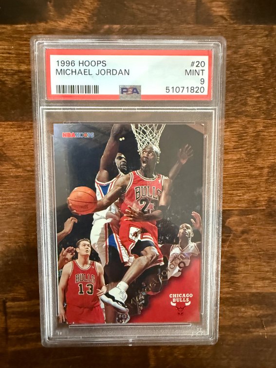 1996 NBA Hoops #20 Michael Jordan PSA Encapsulated Card