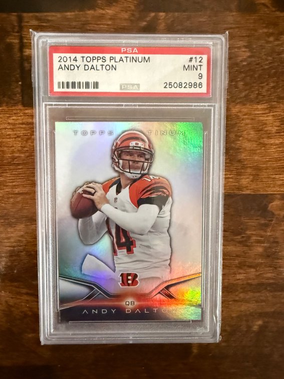 2014 Topps Platinum Andy Dalton #12 - PSA 9 Mint