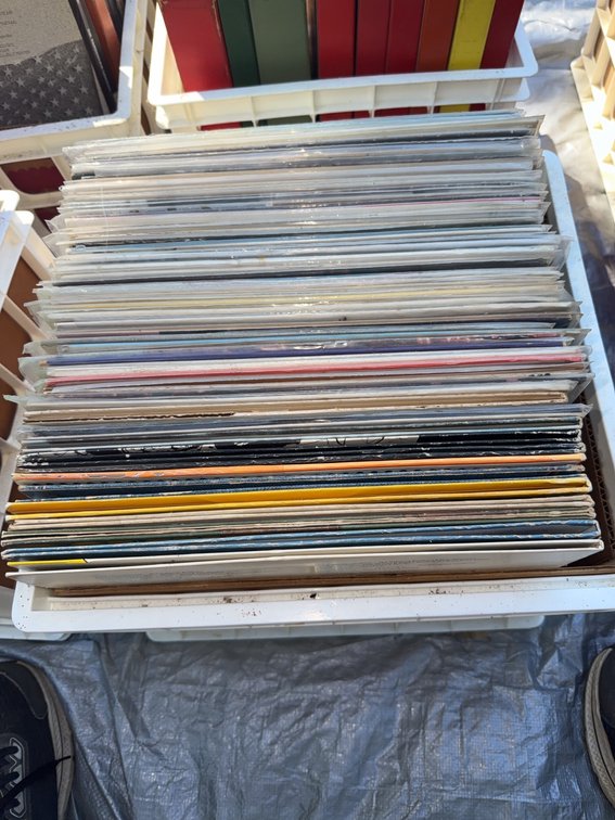 58 Country and Bluegrass Vinyl Record Albums in Crate
