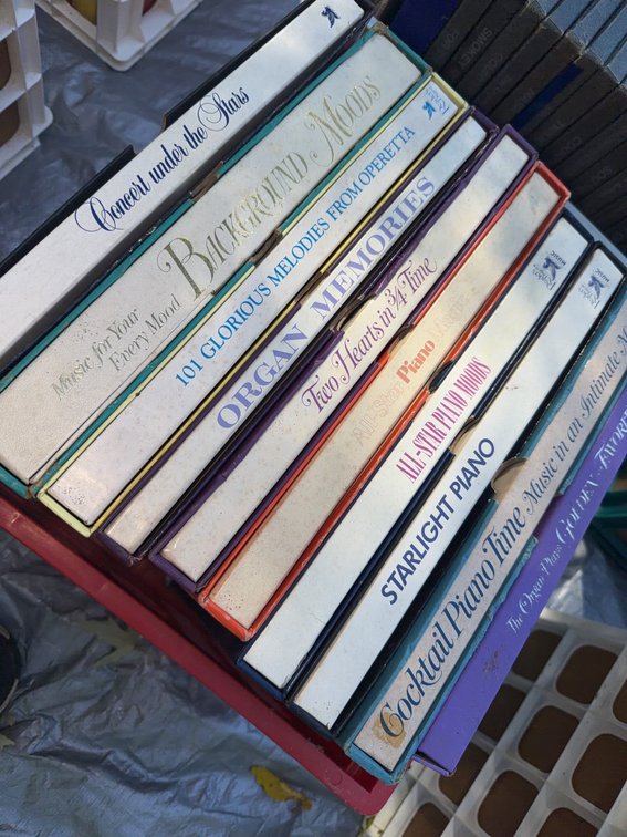 10 Piano and Organ Music Album Box Sets in Storage Crate