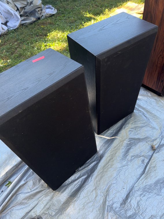 KLH Pair of Black Floor Standing Vintage Speakers