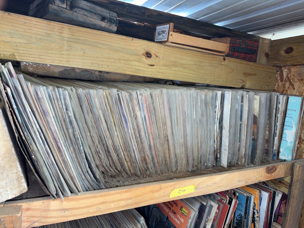 Over 100 Water Damaged Vinyl LP Albums Assorted Genres and Artists
