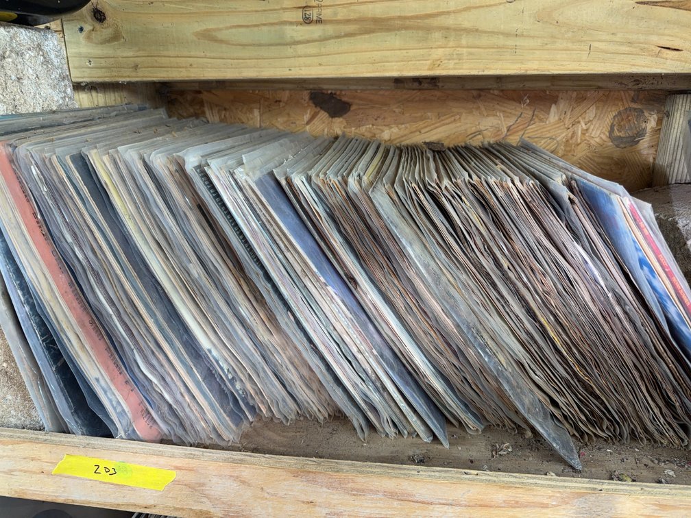 Over 50 Water Damaged Vinyl Record Albums Assorted Artists