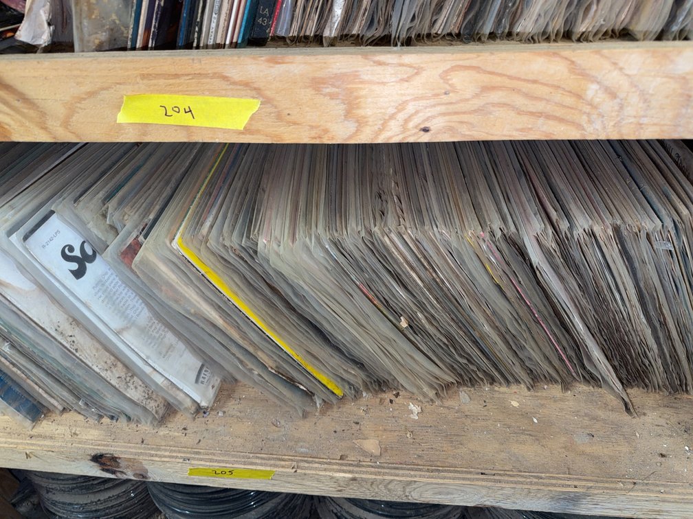 Over 100 Water Damaged Gospel and Religious Vinyl Albums Various Artists