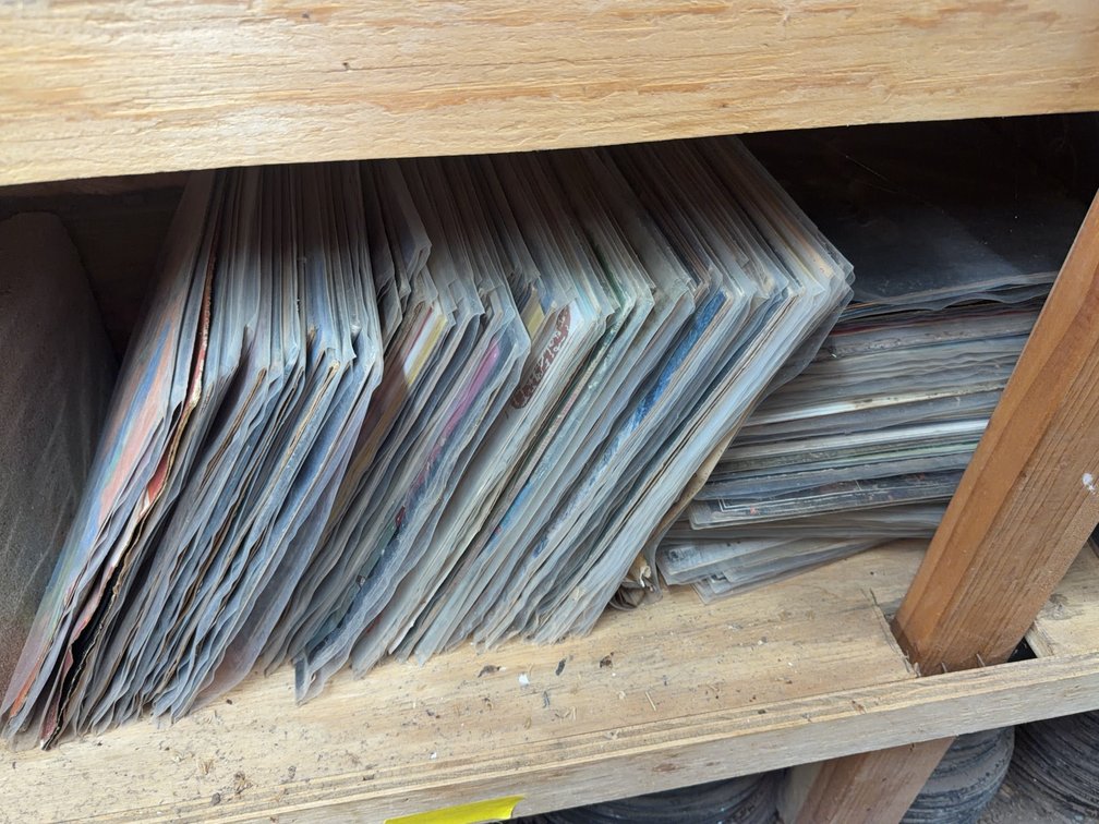 Over 50 Water Damaged Vinyl Record Albums Assorted Artists and Genres