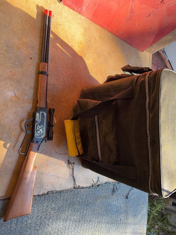 Daisy Grizzly BB Gun with Scope and Soft carry cooler