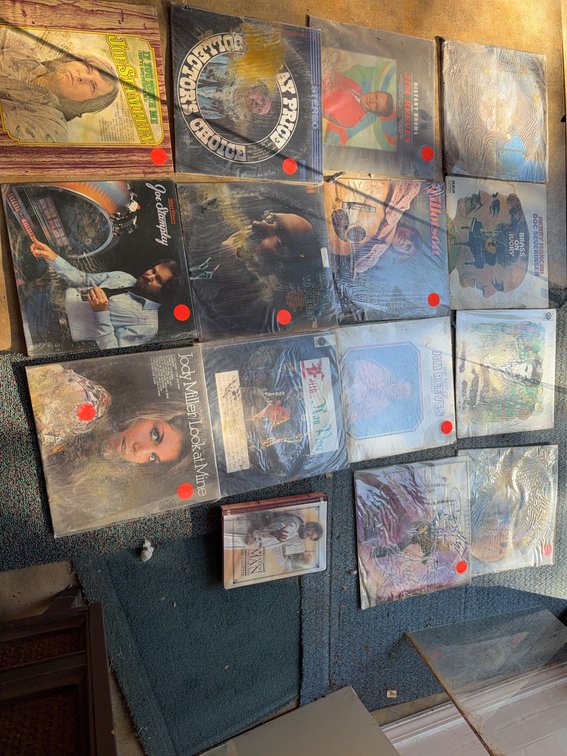 14 Vinyl Records Including Dolly Parton, Ray Price, Jim Reeves, Joe Stampley