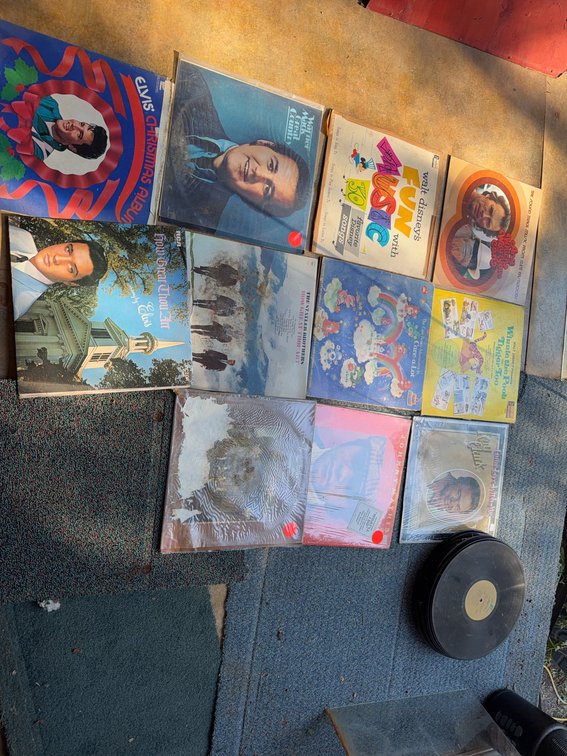 12 Assorted Vinyl Records Including Elvis, Disney, More