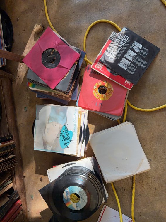Large Assortment of 45 RPM Records, Various Artists and Sleeves