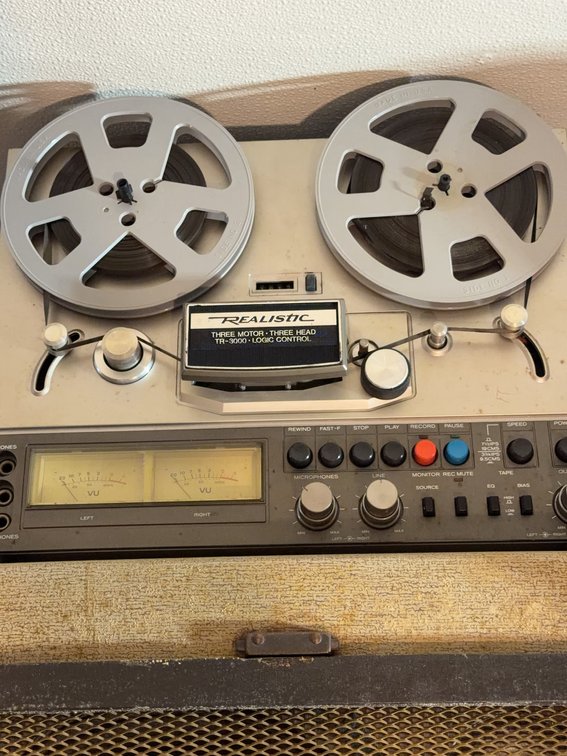 Realistic TR-3000 Reel-to-Reel Tape Recorder Three Motor Three Head