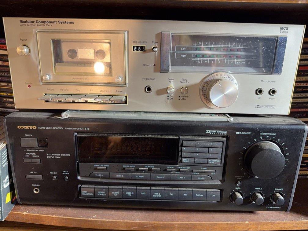 MCS 3540 Stereo Cassette Deck and Onkyo TX-SV515PRO AV Tuner Amplifier