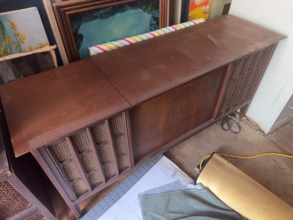 Zenith Solid State Stereo Console with Turntable and Radio 1960s-1970s