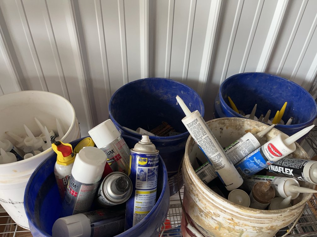 Caulk, Sealant, Spray Lubricants and Adhesive Products in Buckets