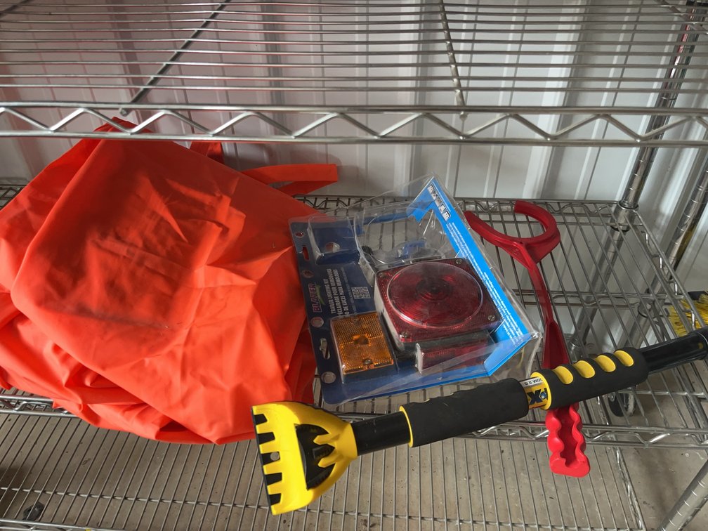 BLazer Trailer Lighting Kit, Orange Rain Suit, Ice Scraper