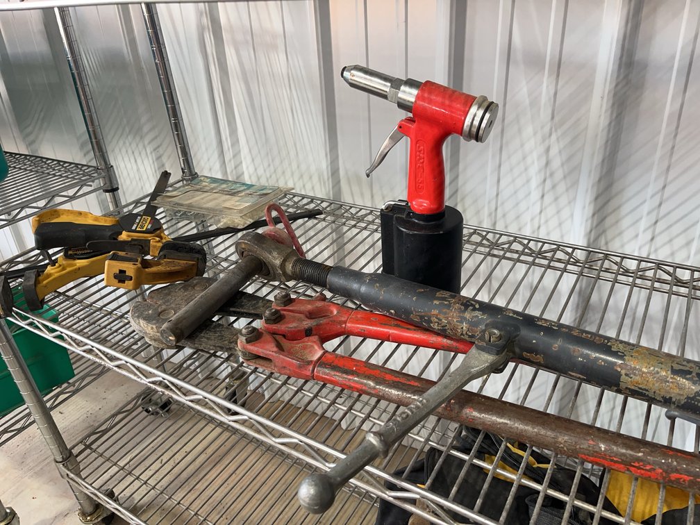 Hand Tools: Rivet Gun, Bolt Cutters, Clamps, Tool Bags