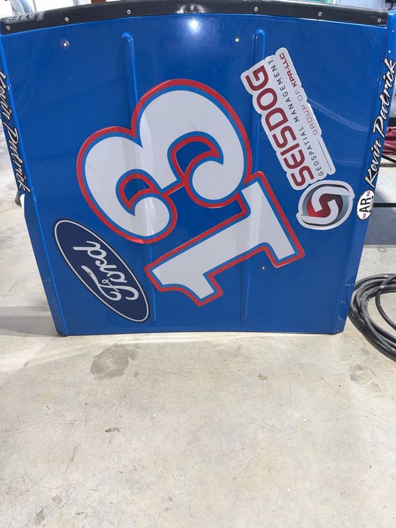 Ford Late Model Roof with Number 15 Graphics and Sponsor Decals