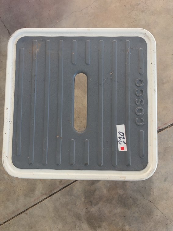 Cosco Plastic Step Stool, 7'3" Max Reach, 225 lb Capacity
