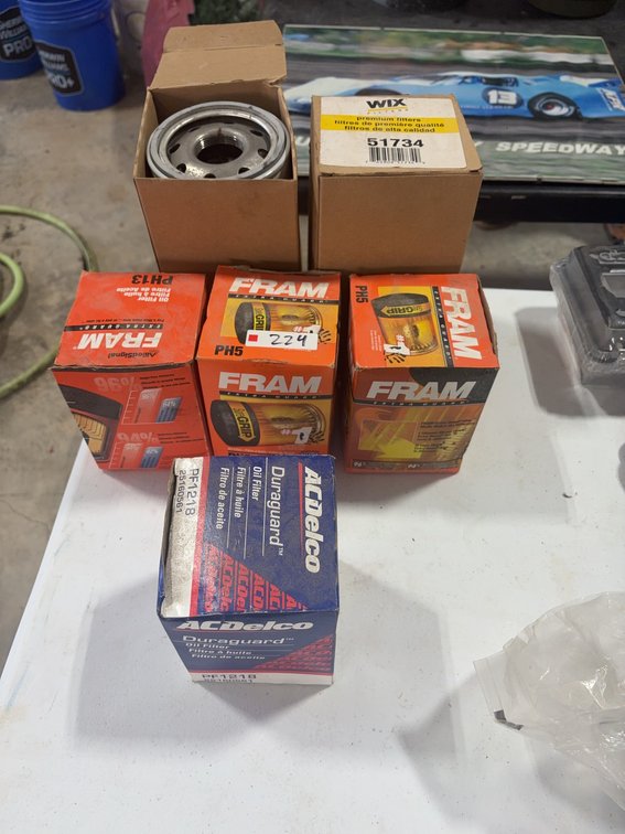 6 Oil Filters FRAM PH5 PH13 ACDelco PF1218 WIX 51734
