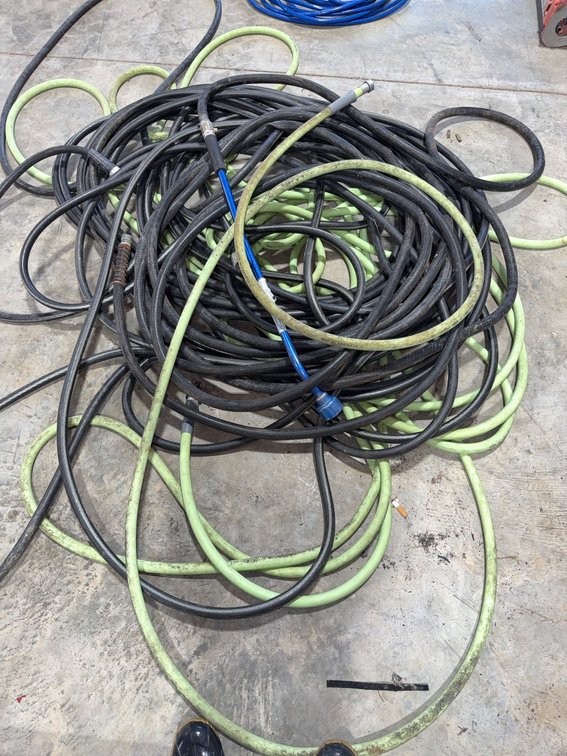 Commercial Pressure Washer and Water Hoses, Mixed Lengths