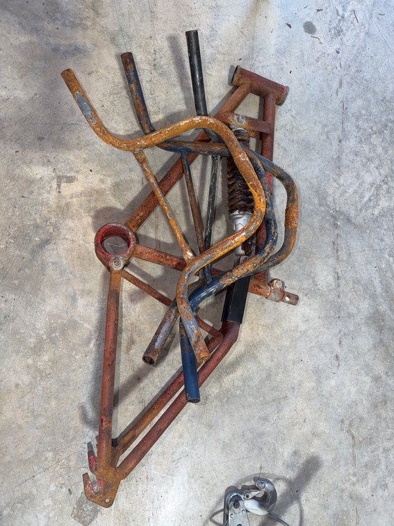 Rusted Bicycle Frame Parts and Tubing