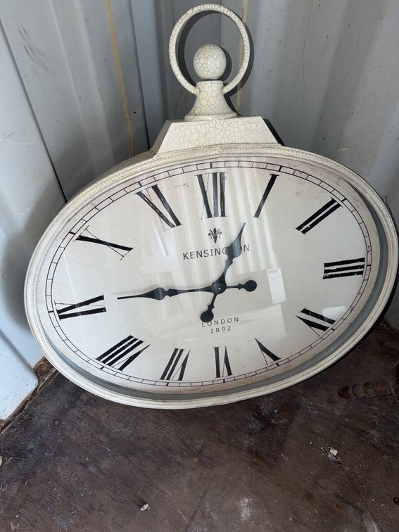 Kensington London 1892 Oval Wall Clock With Roman Numerals