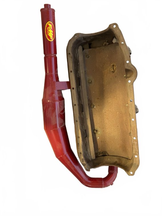 FMF Red Exhaust Pipe, Valve Cover, Pan & Preston Petty Fender Lot