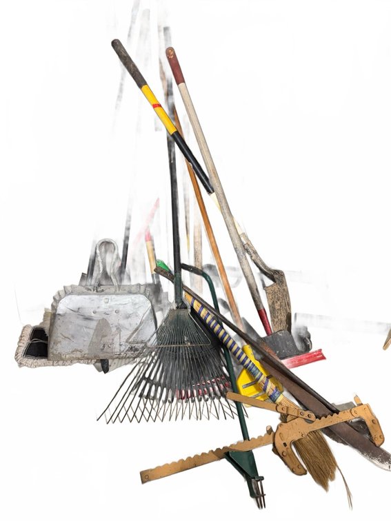 Yard and Shop Tools: Shovels, Rakes, Brooms, Dustpans