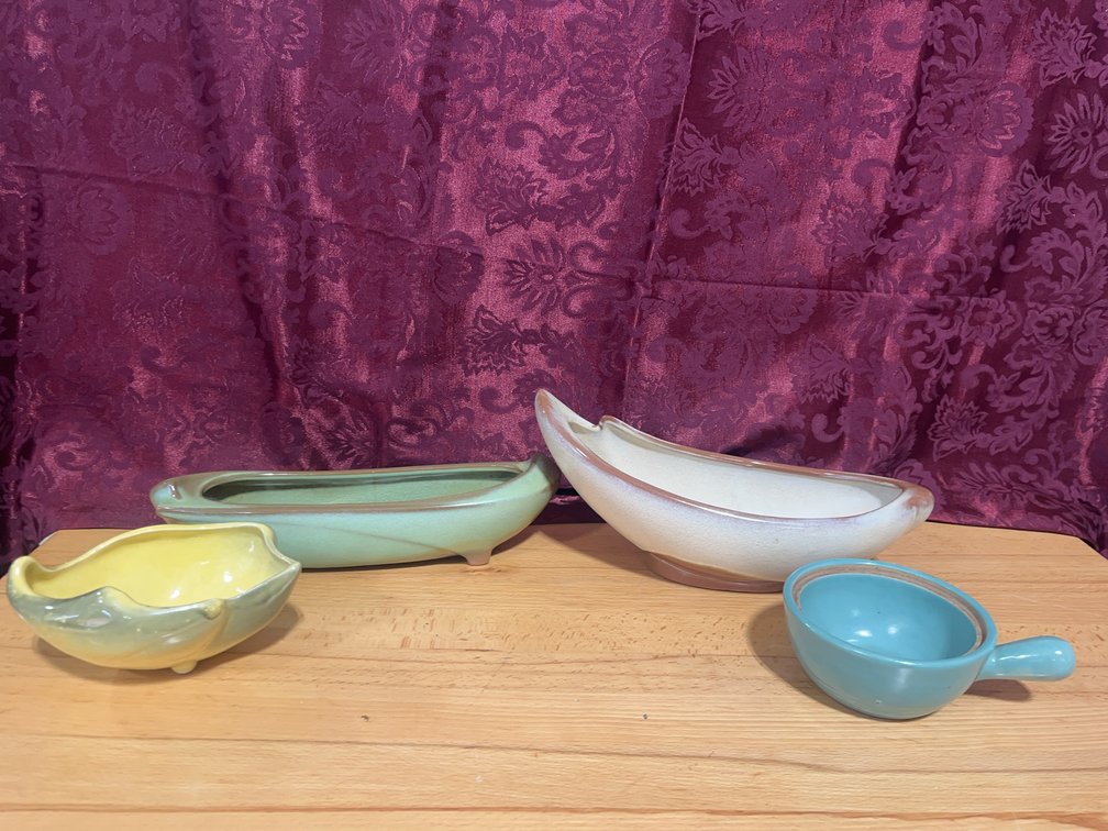 Frankoma Pottery Lot Model 211, 45, 805, 701 Assorted Colors