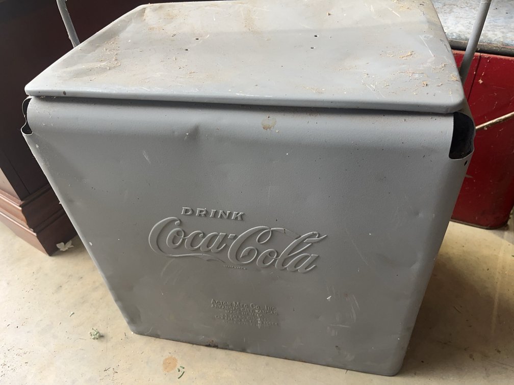 Acton Products Metal Coca-Cola & Snackmaster Coolers with Divider, Airway City Kansas