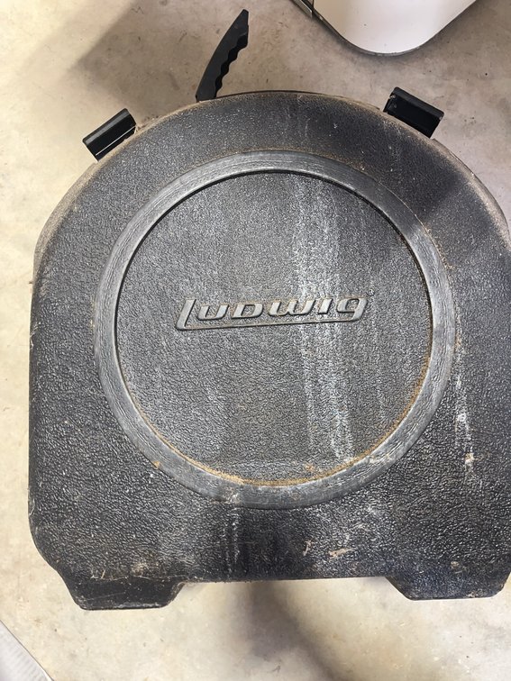 Ludwig Hard Drum Case With Drum, Snare Stand, and Accessories