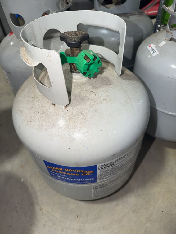 Ozark Mountain 15lb Full Propane Bottle with Valve and Handle