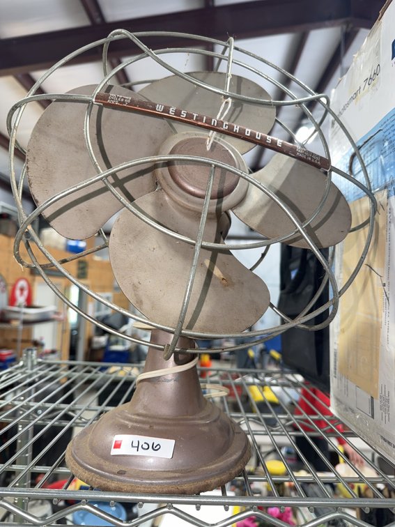 Westinghouse Oscillating Table Fan Metal Cage and Blades 4-Blade 14 Inch