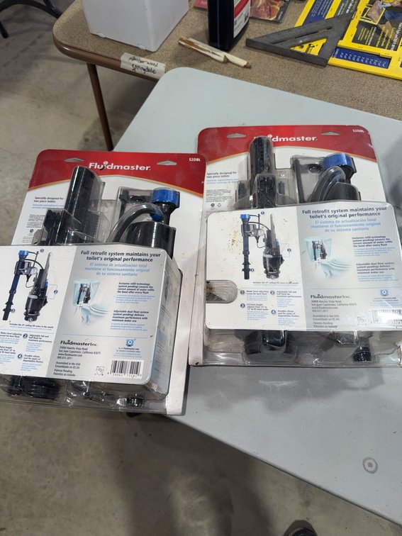 2 Fluidmaster S2DBL Toilet Fill Valve and Flapper Kit Retrofit Systems, New in Package
