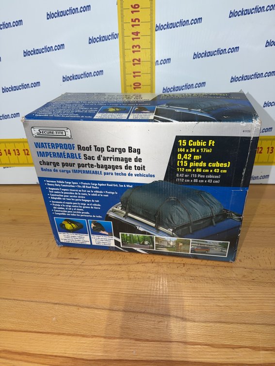 Secure Site Waterproof Roof Top Cargo Bag 15 Cu Ft 44 x 34 x 17 in New In Box