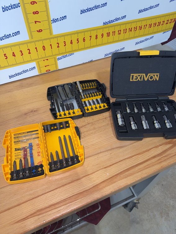 Lexivon Bit Socket Set, DeWalt Drill Bits, and ToughCase Plus Bit Assortment