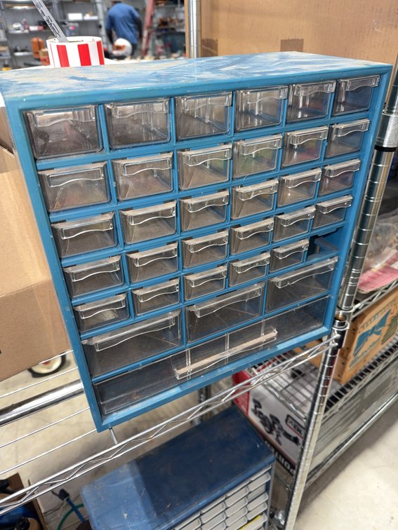 2 Multi-Drawer Plastic Organizers, 30-Drawer and 24-Drawer, One With Ruger Logo